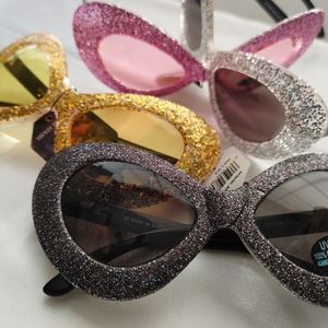 $9 each or four for $30 NWT Blue Gem Glitter Zena funky fun costume sunglasses